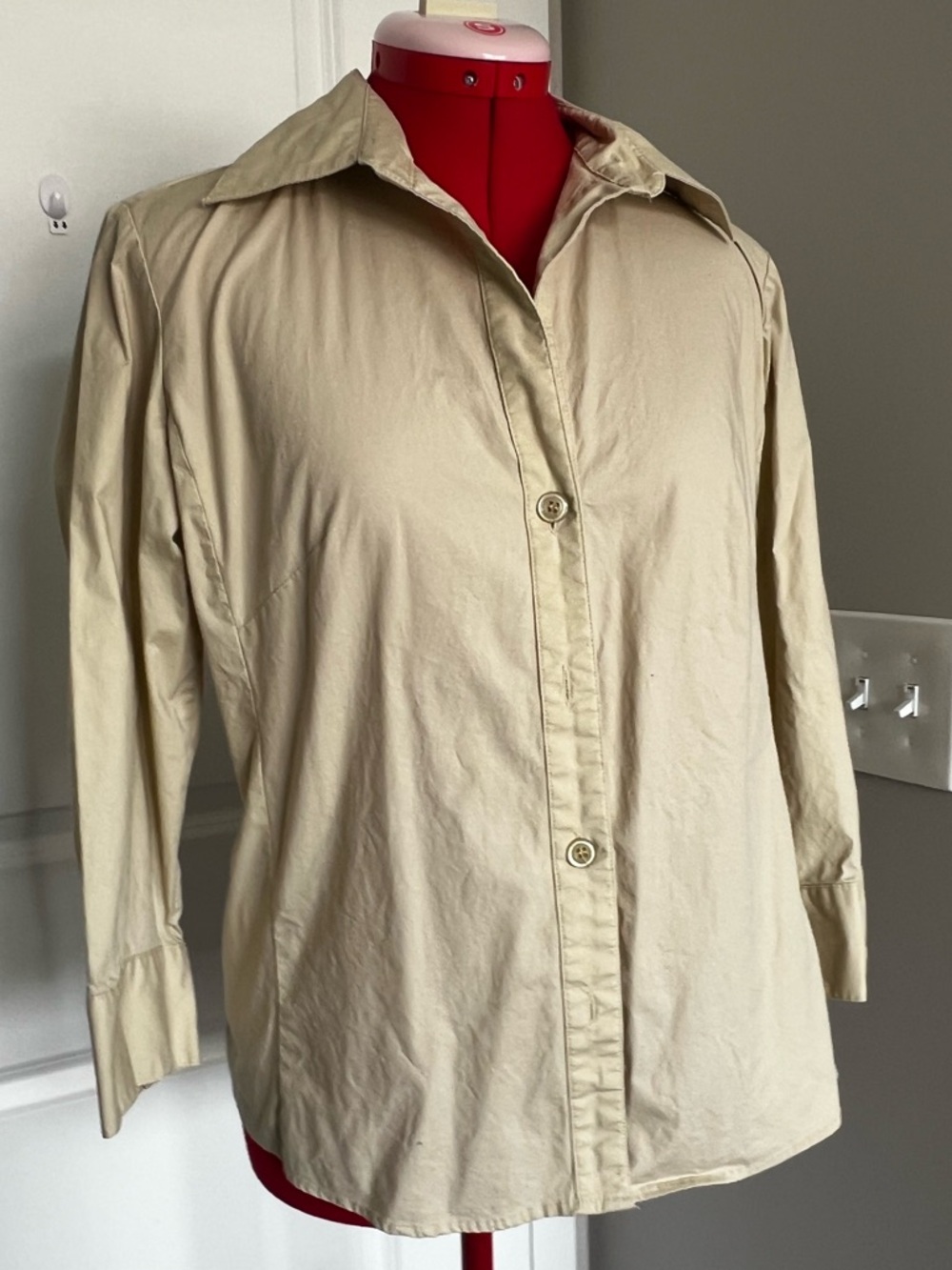 Harve Benard Beige Collared Shirt